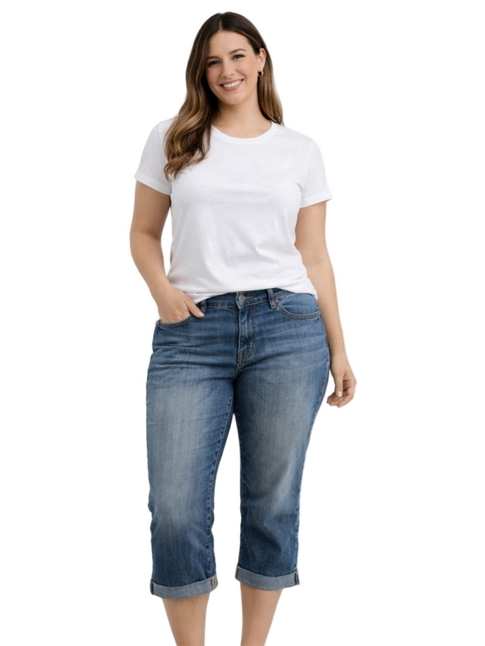 new york & company light wash jean cropped capri pants